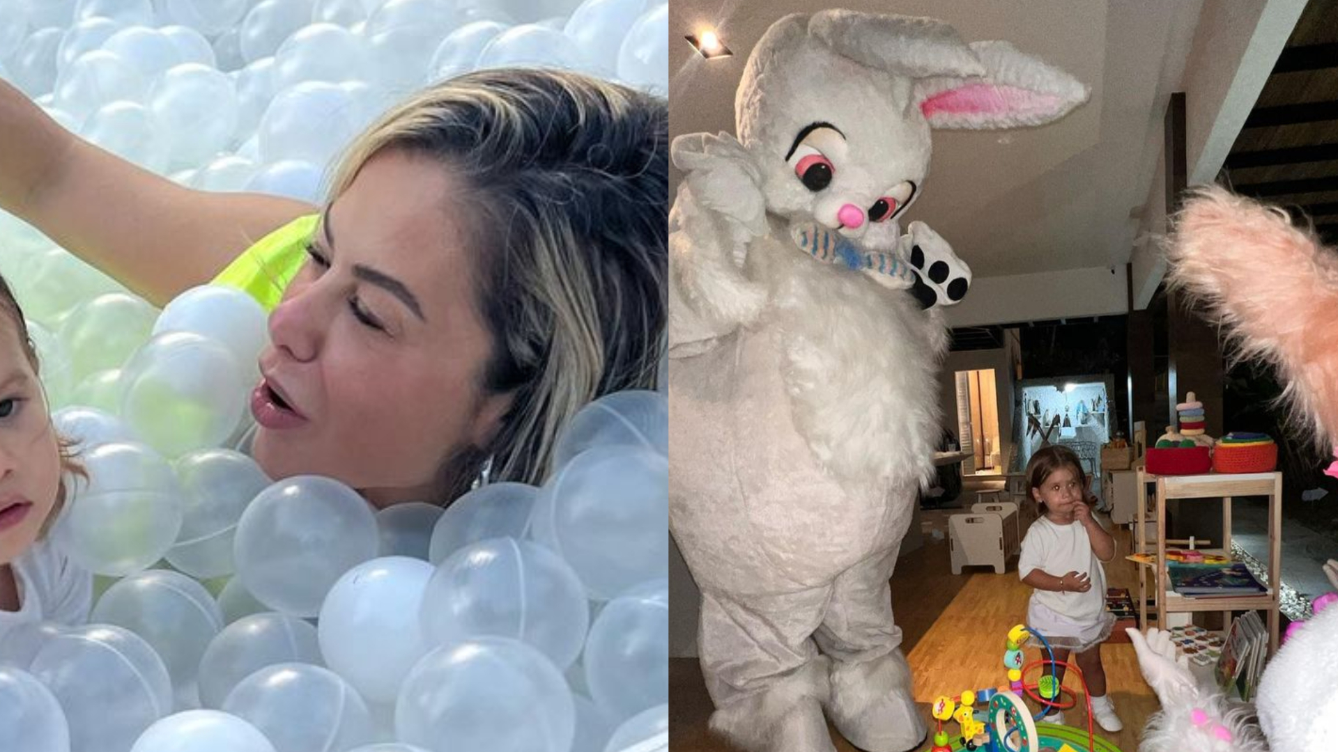 Poliana Rocha faz festa de Páscoa para as netas e é criticada: ”Tem preferência”