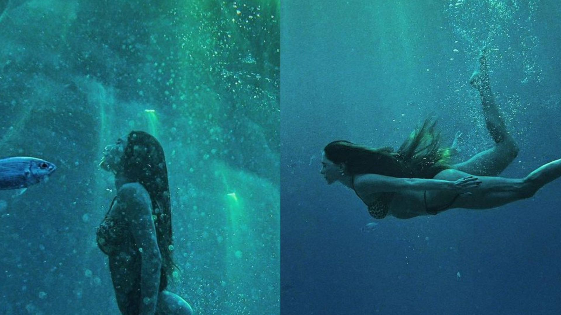 Romana Novais encanta ao surgir em lindas fotos no fundo do mar na Espanha: ”Uma sereia”