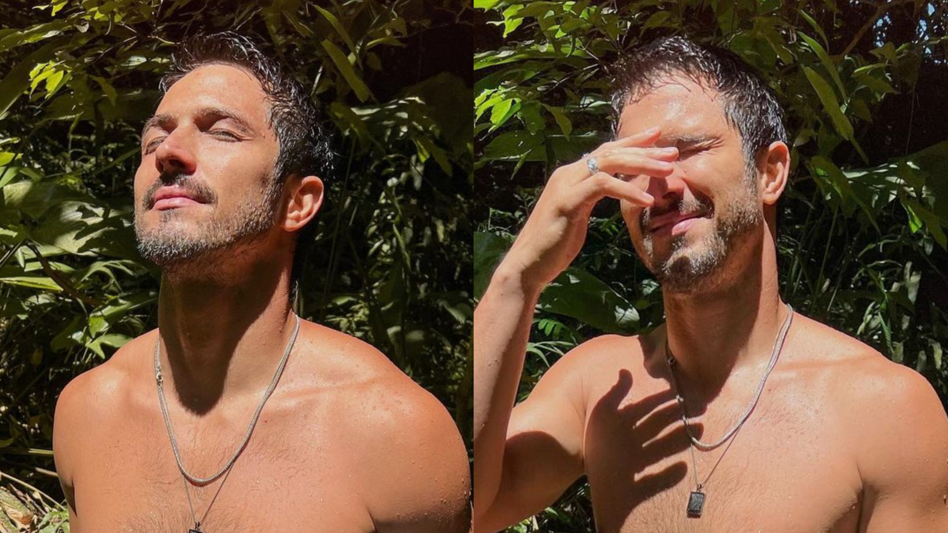 Romulo Estrela posa sem camisa, e a esposa baba: ”Coisa mais linda desse mundo”