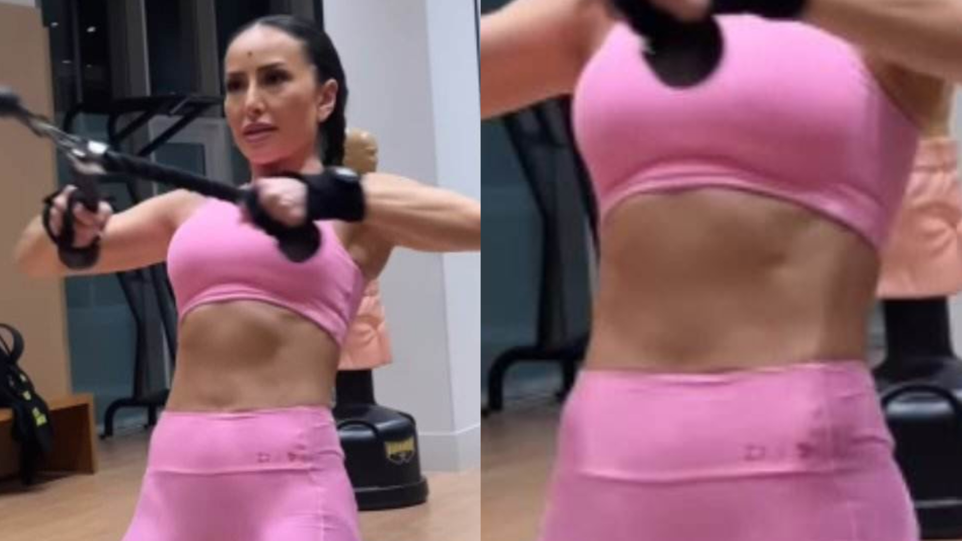 Separada, Sabrina Sato treina sozinha na academia e choca com aparência