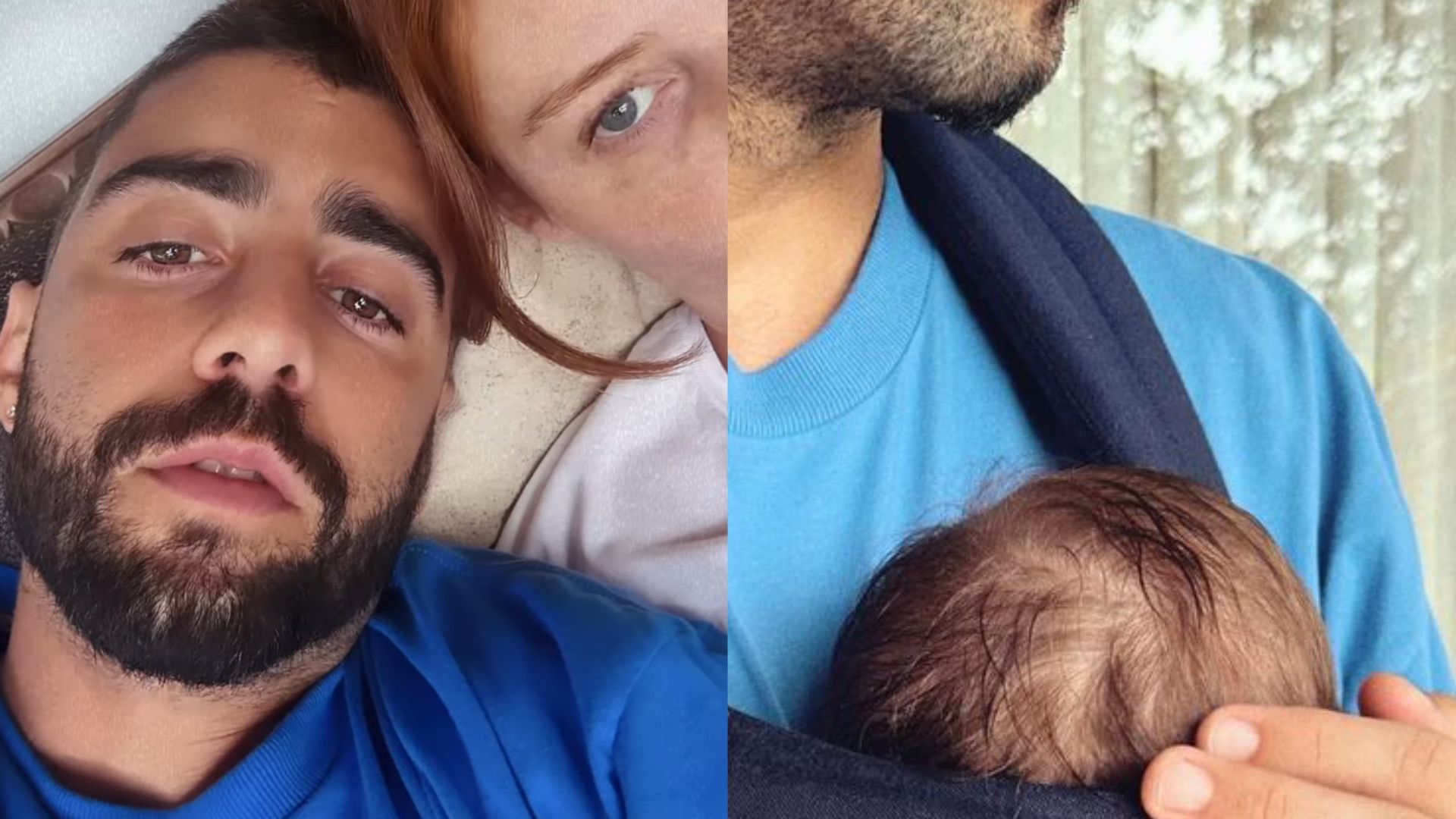 Paizão! Pedro Scooby se derrete ao surgir ninando a filha em canguru: ”Quanto amor!”