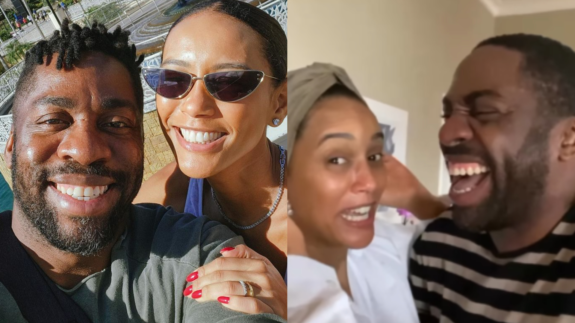 Taís Araujo e Lázaro Ramos celebram o ‘Dia do Beijo’ e web comenta: ”Vidas solteiras importam”