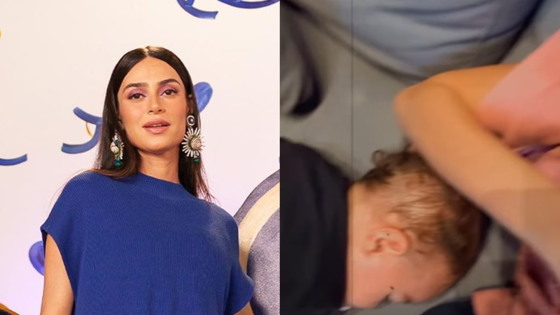 Thaila Ayala surge com a recém-nascida no colo e o filho de um ano: ”Tudo sob controle”