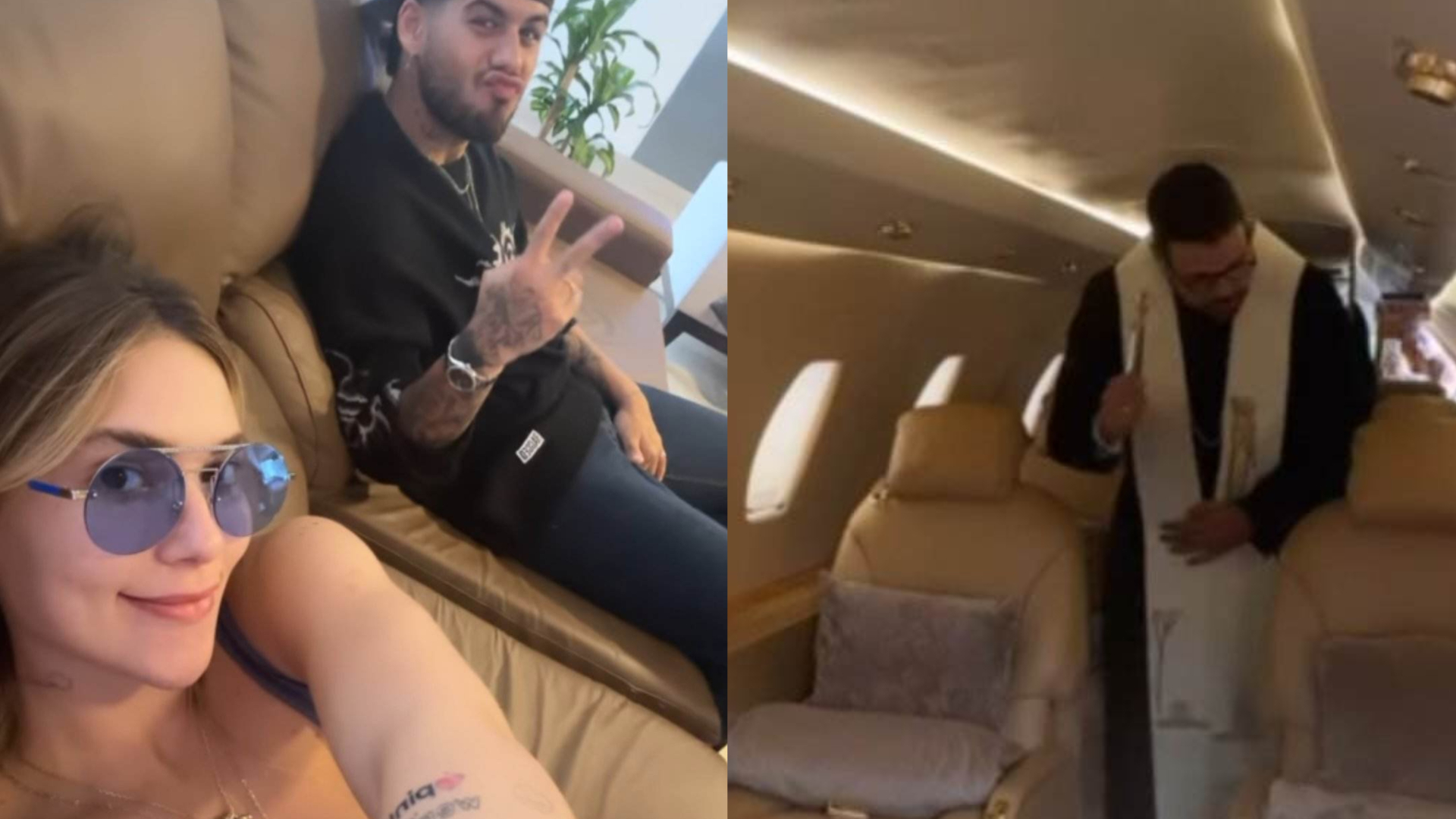 Virginia e Zé Felipe chamam padre para benzer avião de R$ 50 milhões: ”Abençoar”