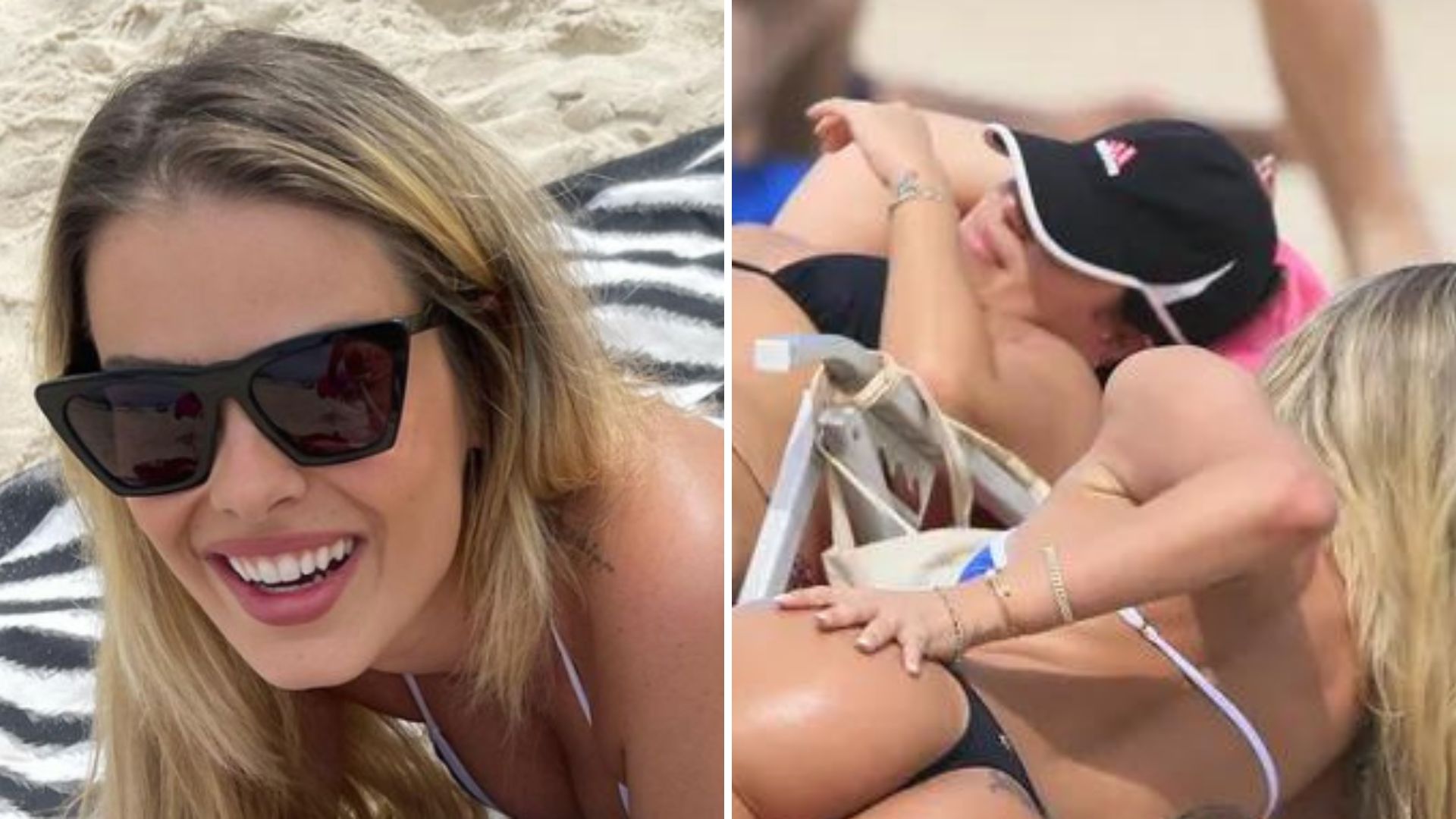 Momento indiscreto! Yasmin Brunet é flagrada espalhando óleo bronzeador no corpão