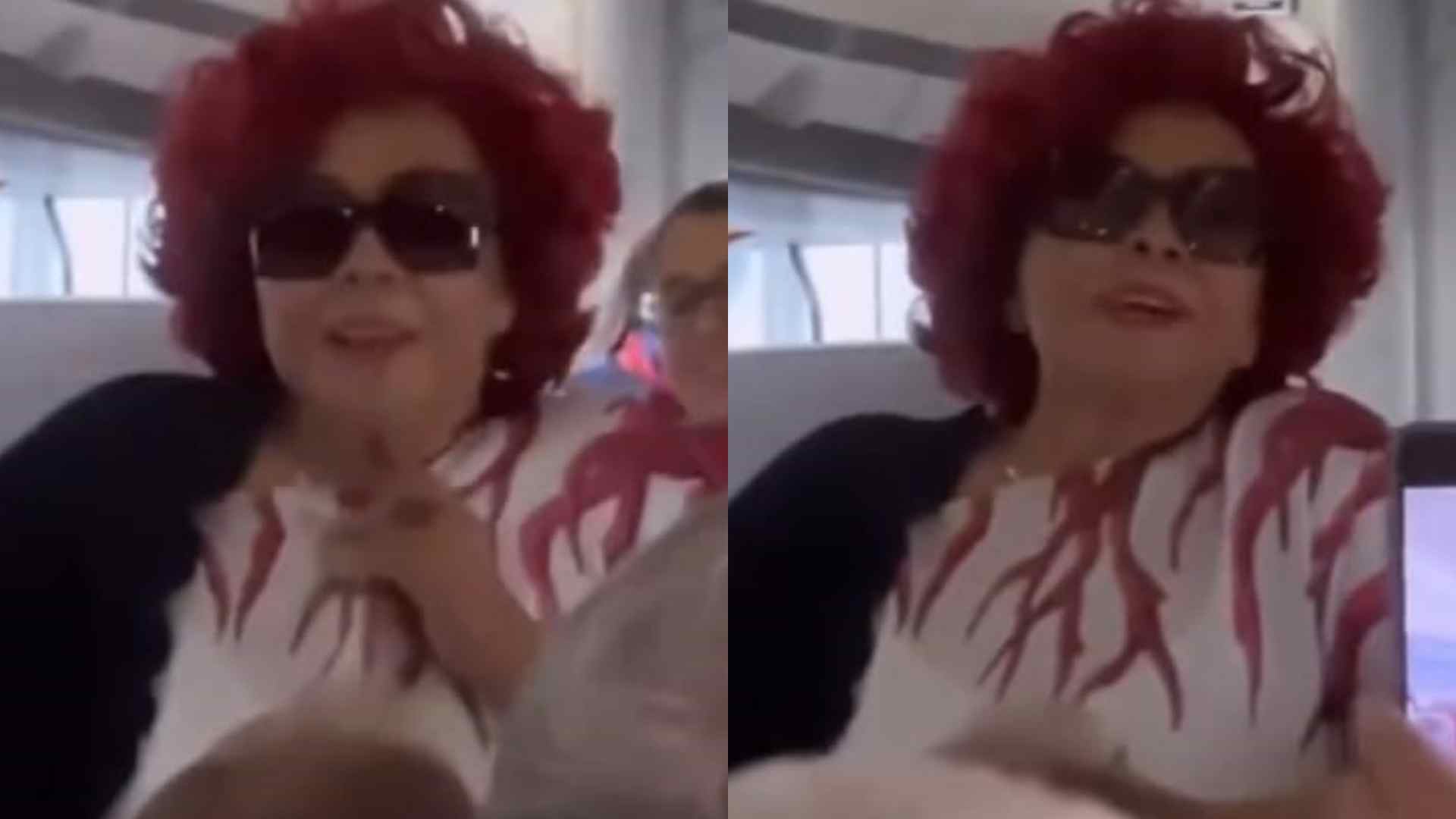 Alcione faz ‘show particular’ em voo atrasado