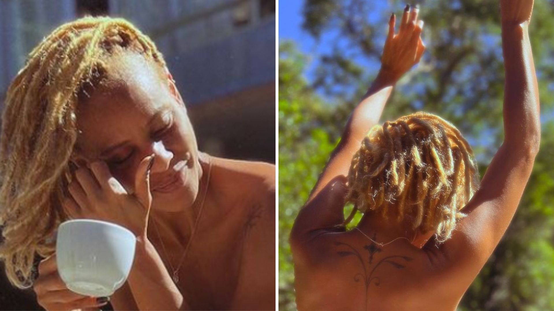 Aline Wirley posa sem blusa no jardim de sua mansão na floresta: “Deslumbrante”