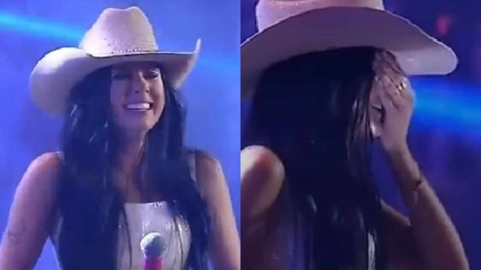 Ana Castela chora, pede perdão e deixa escapar palavrão: ”Dias difíceis”
