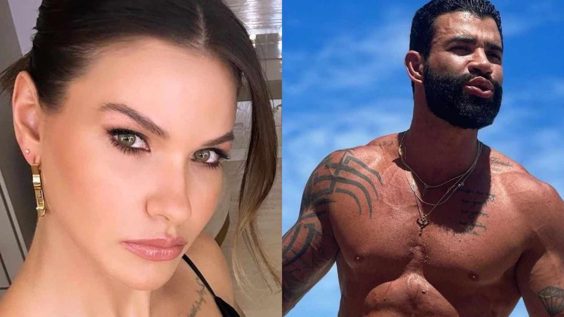 Andressa Suita não se segura e comenta fotos de sunga de Gusttavo Lima: ”Eu tô”