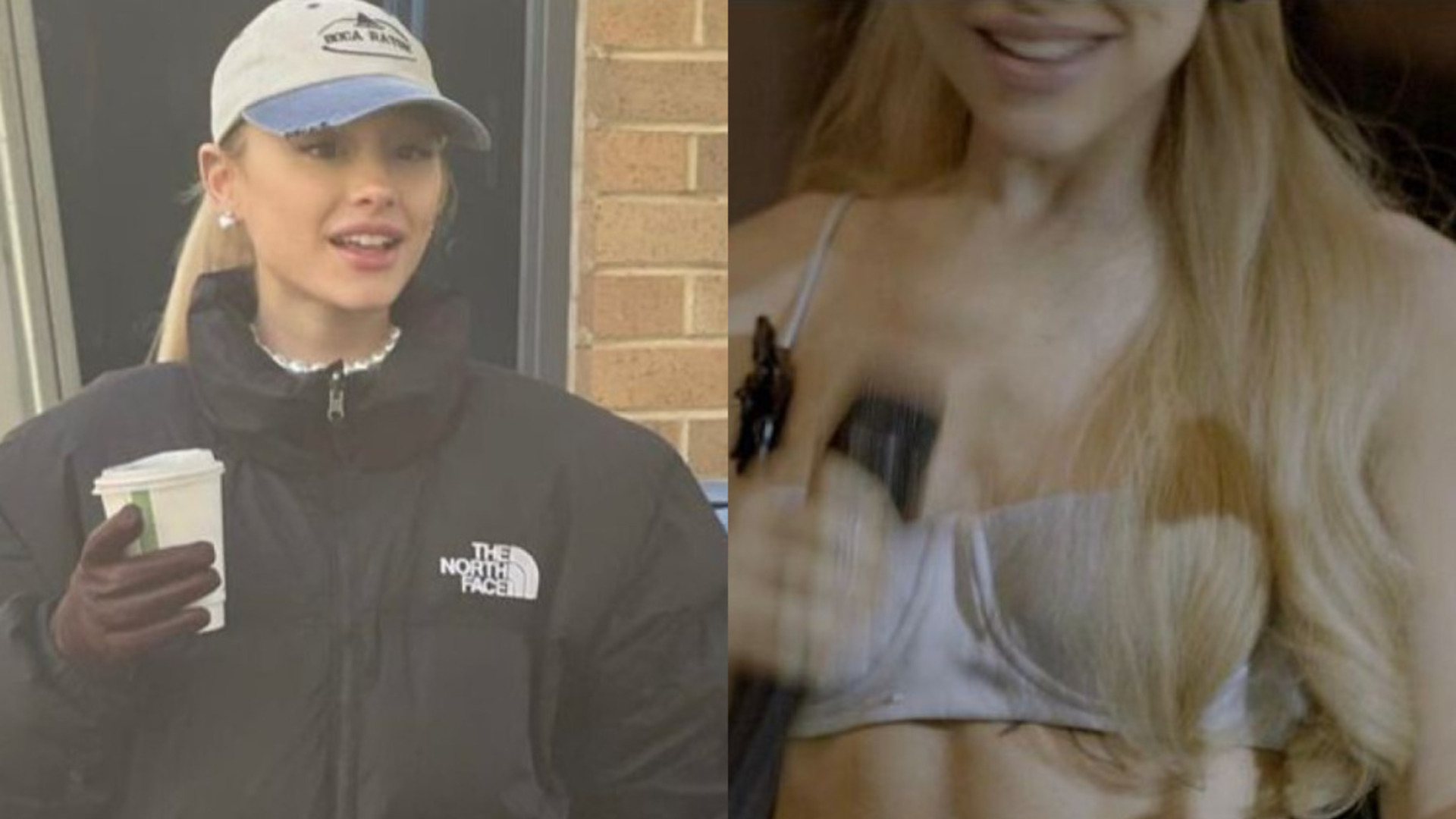 Ariana Grande surge com microfone e partituras em mãos e anima fãs