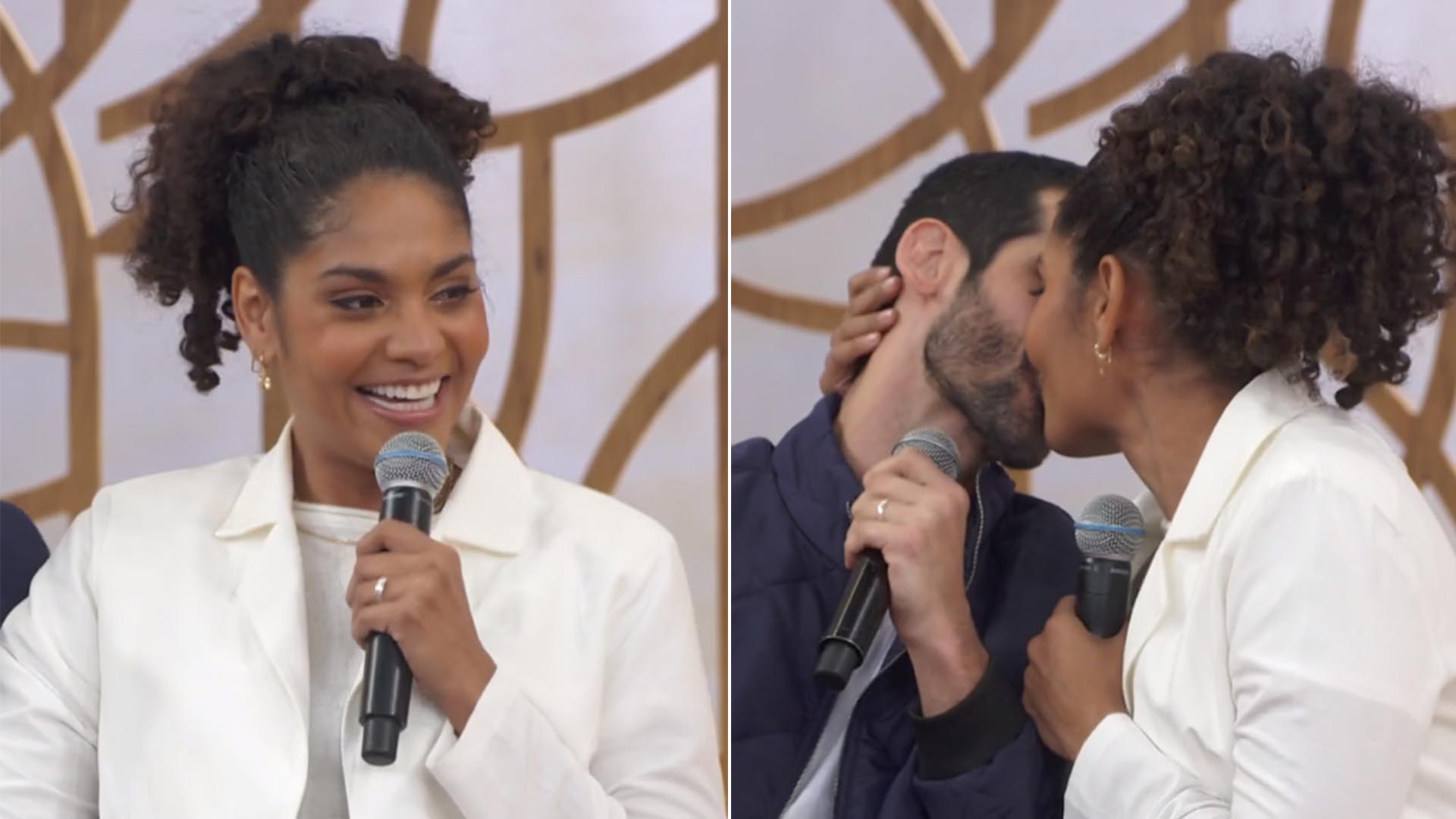Quem é o noivo da atriz Barbara Reis? Eles deram beijão na TV