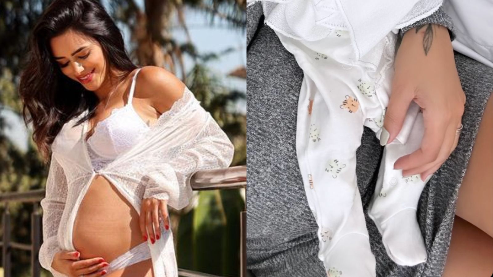Grávida, Bruna Biancardi se derrete ao posar com a afilhada no colo