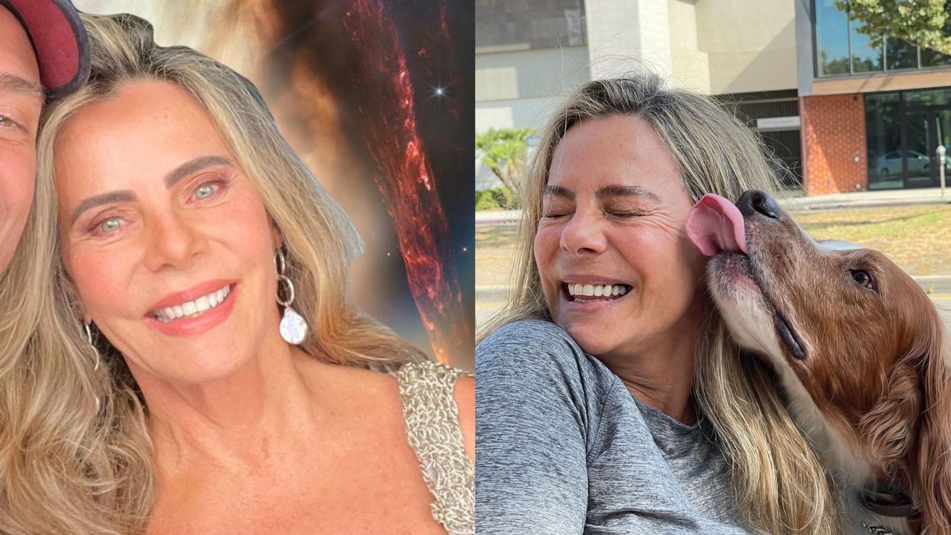 Bruna Lombardi recebe declaração do filho: ”A mulher mais linda do mundo”