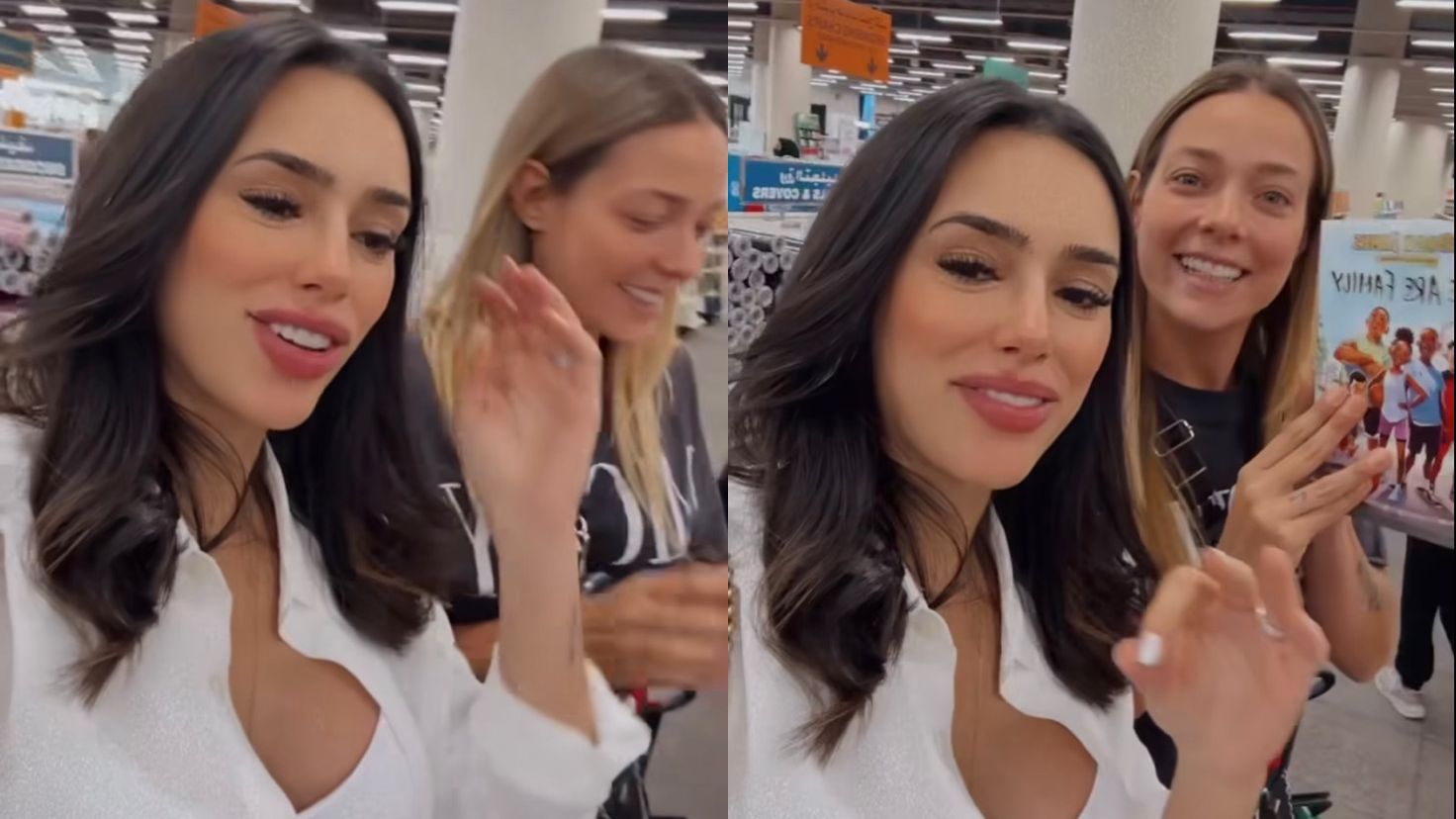 Bruna Biancardi e Carol Dantas fazem compras juntas na Arábia Saudita: ‘Levando a loja inteira’