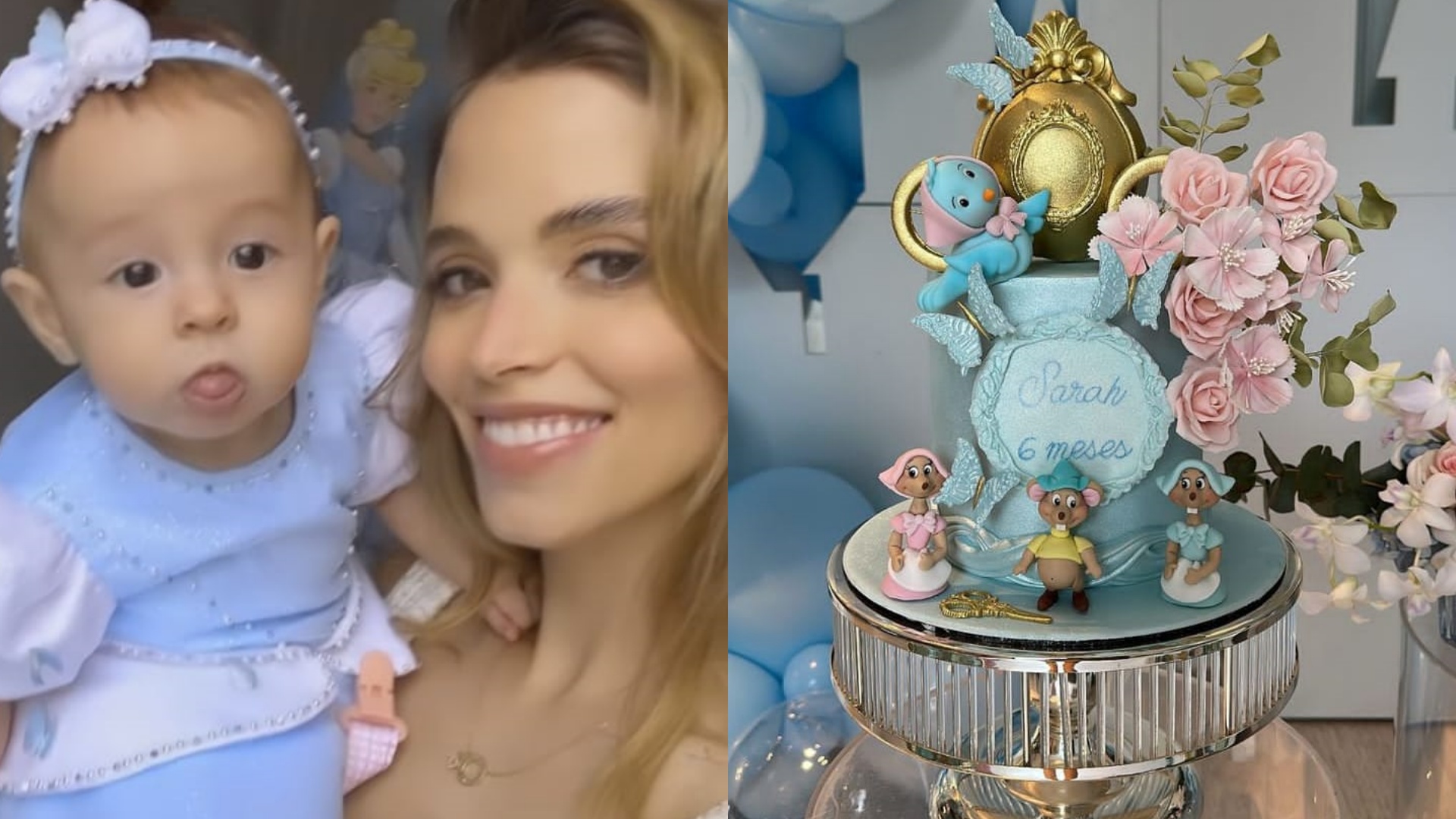 Carol Dias, mulher do ex-jogador Kaká, comemora o sexto mês da filha com festa luxuosa