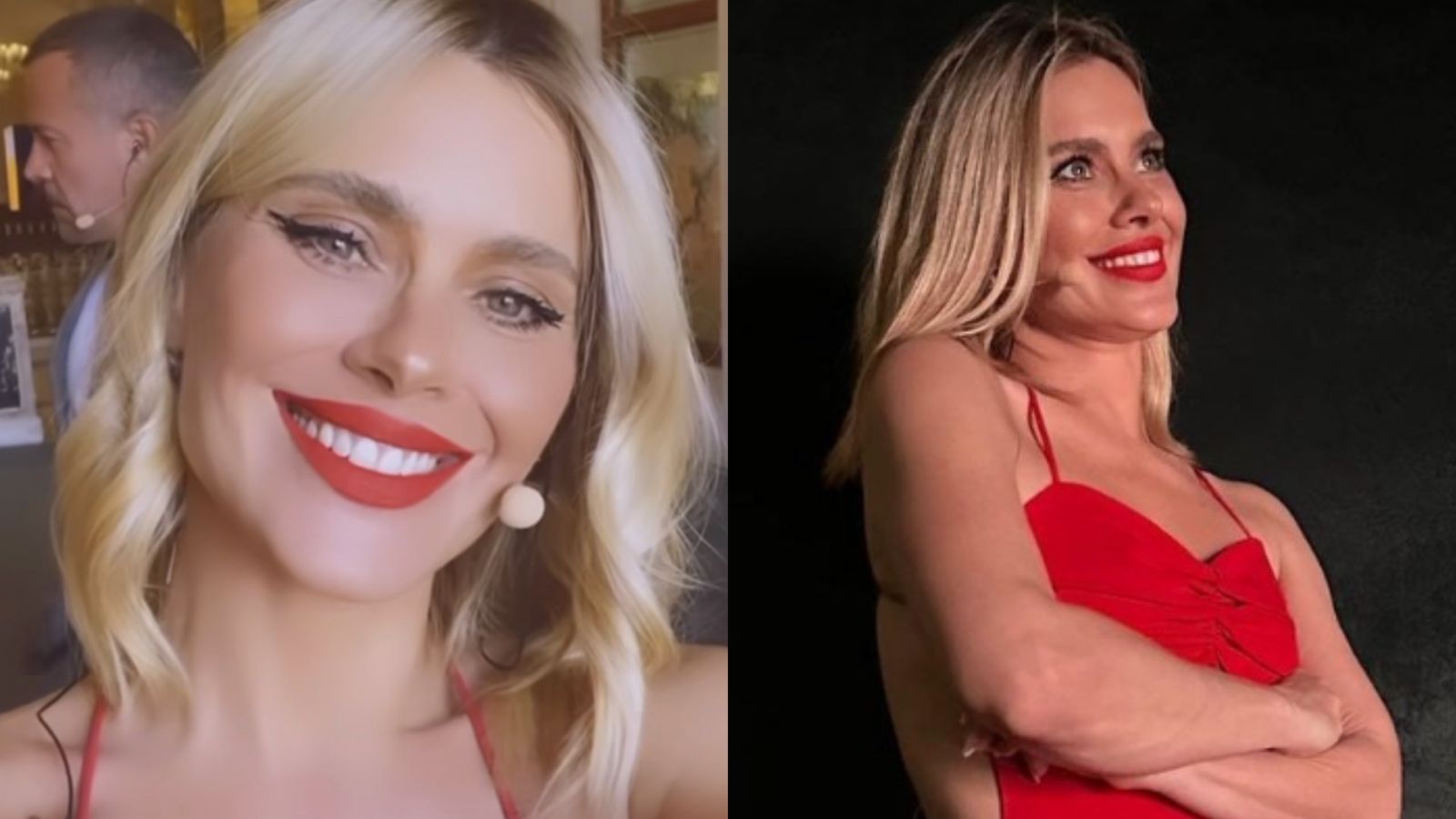 Carolina Dieckmann rouba a cena ao posar com vestido vermelho em Istambul