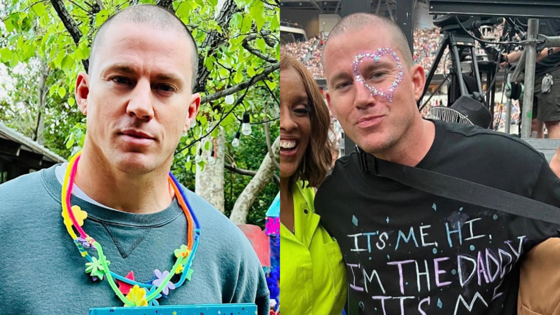Channing Tatum vai ao show de Taylor Swift com filha e capricha no visual