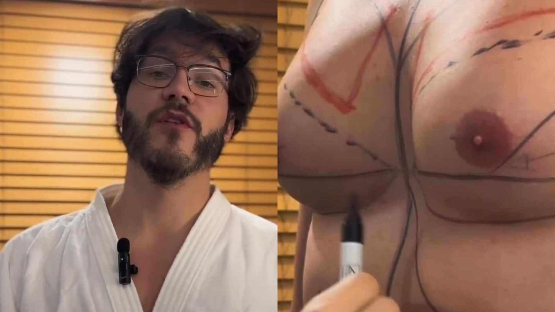 Eliezer revela que passou por cirurgia plástica nas mamas: ”Me recuperando”