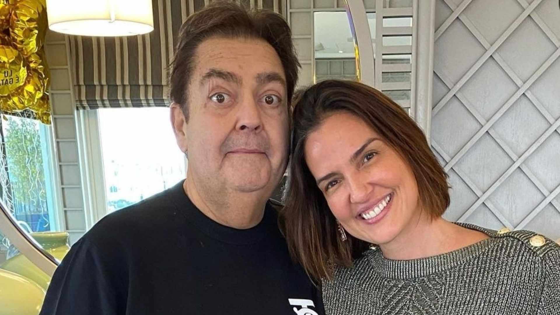 Esposa de Faustão se pronuncia pela primeira vez após transplante: ”Já sabíamos”