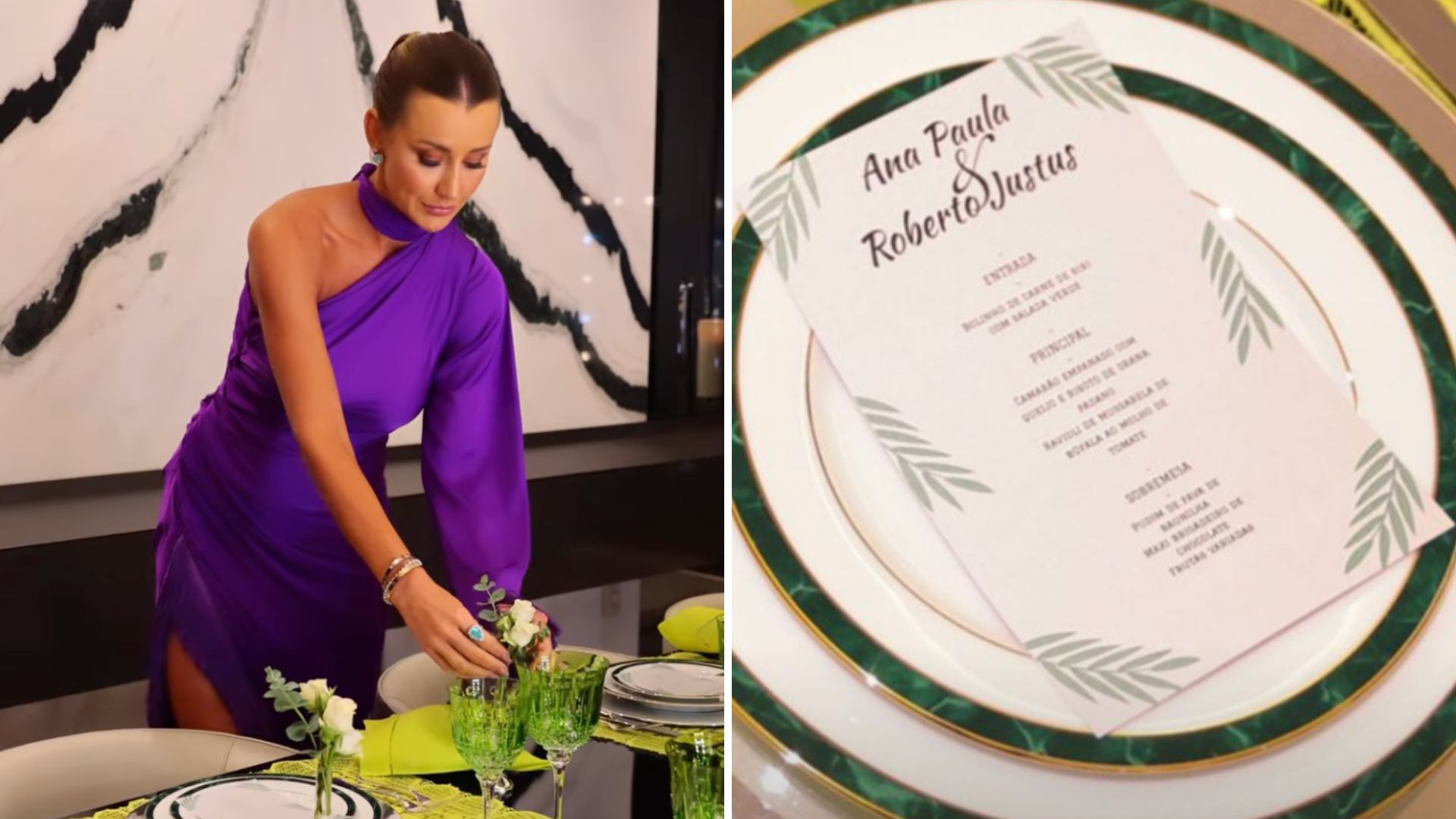 Esposa de Roberto Justus recebe convidados em jantar à francesa: “Elegância surreal”