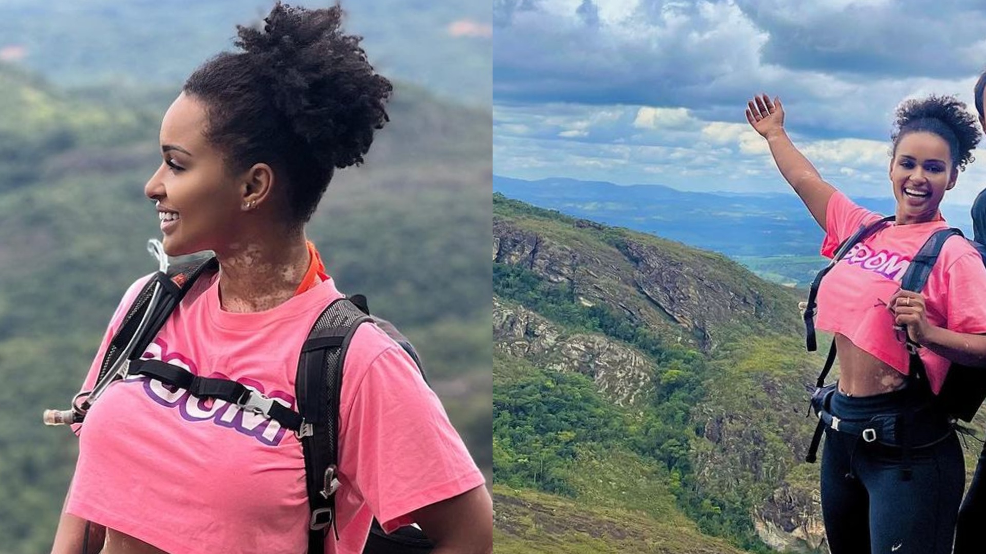 Ex-BBB Natália Deodato posta cliques românticos com namorado em viagem