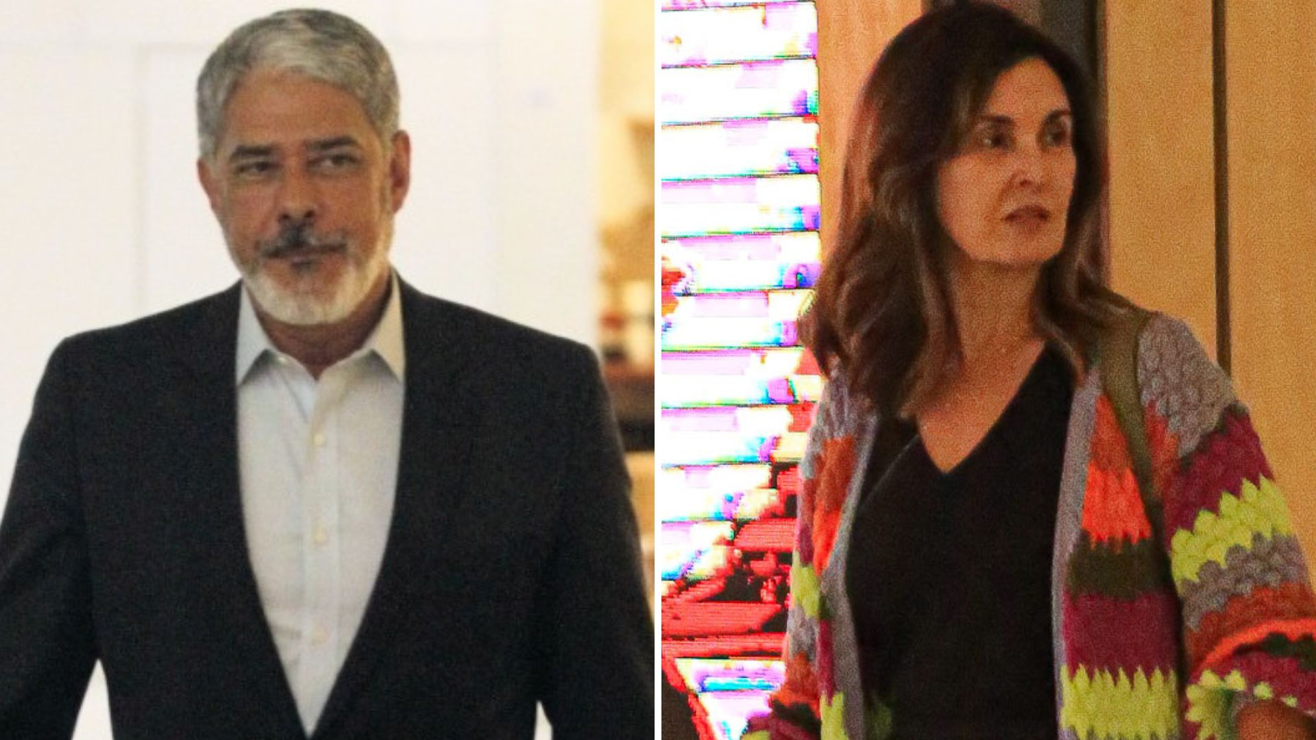 Coincidência? Ex-casal, Fátima Bernardes e William Bonner são flagrados em shopping