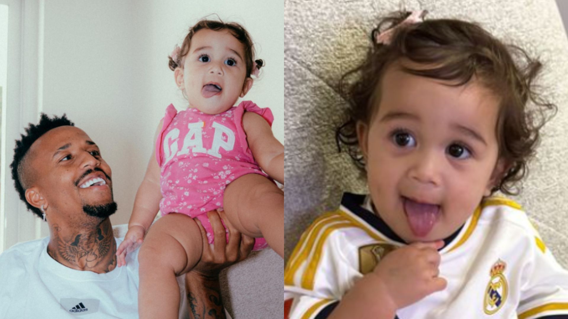 Filha de Éder Militão ganha uniforme do Real Madrid e vira jogadora de futebol