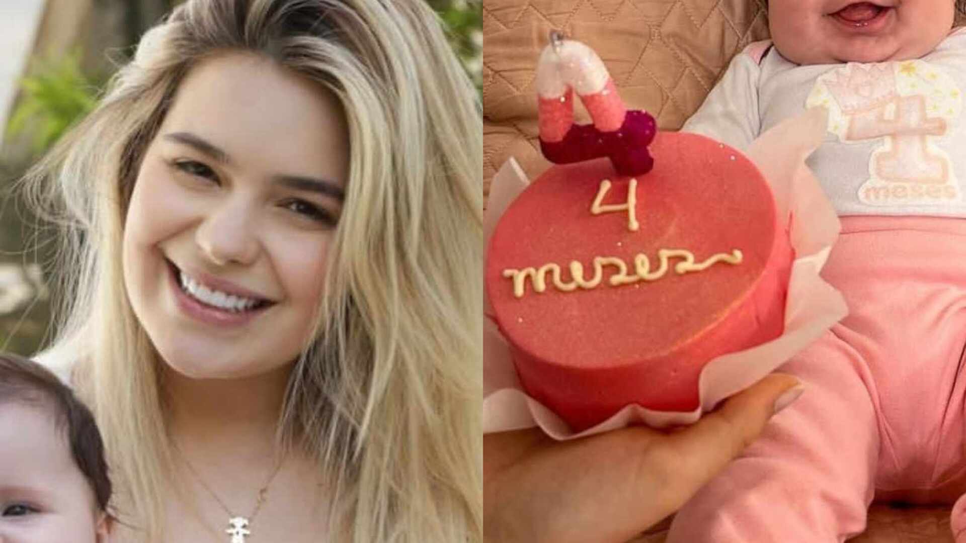 Filha de Viih Tube completa 4 meses e impressiona com bochechas: ”Muito fofa”