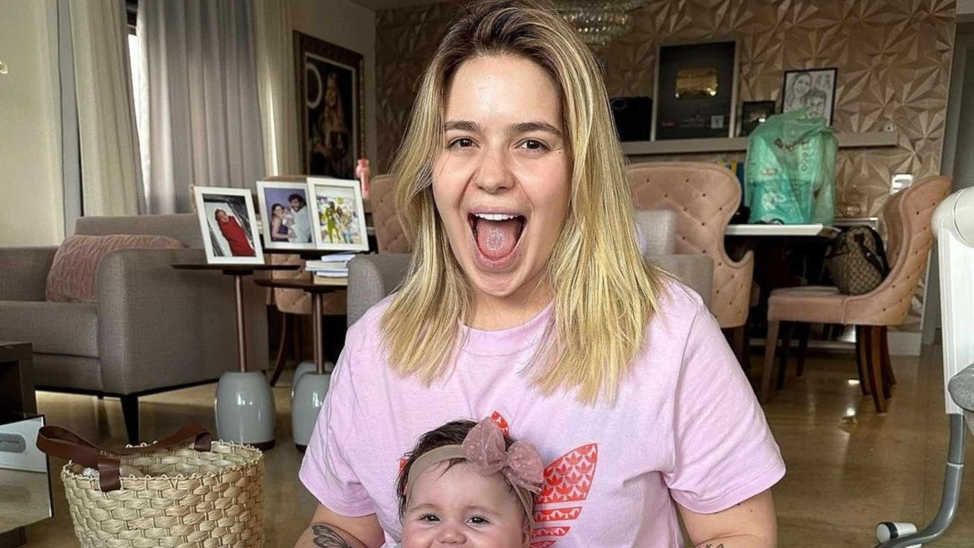 Filha de Viih Tube faz bagunça em foto e diverte: ”Cara de sapeca”