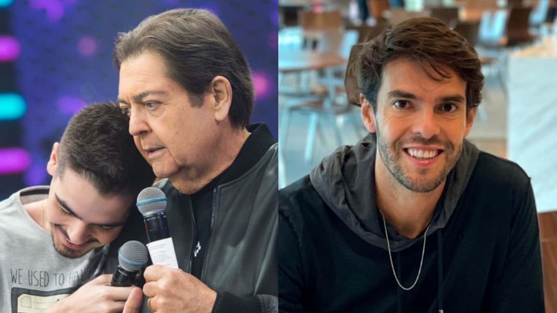 Parecidos? Filho de Faustão comenta sobre comparação com o ex-jogador Kaká