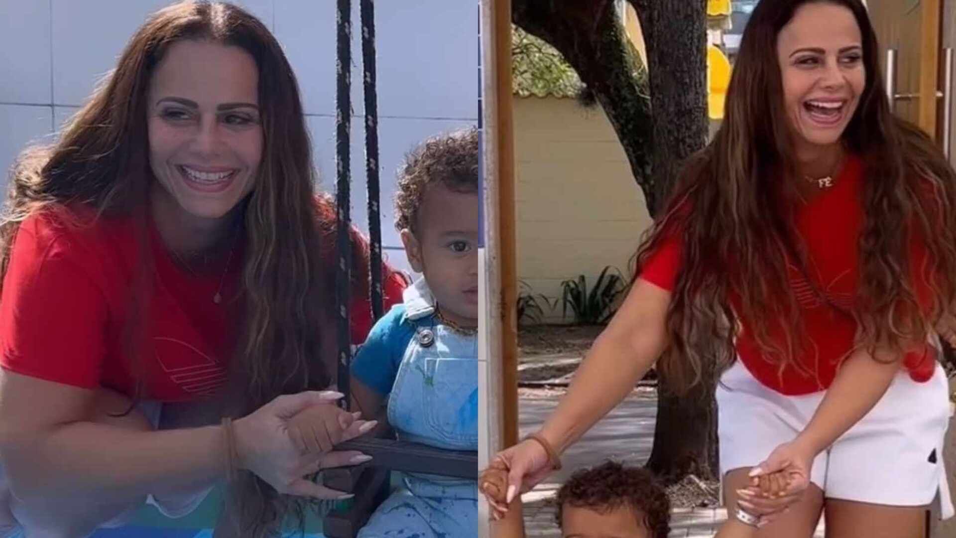 Ele cresceu! Viviane Araújo mostra nova fase do filho: ”Sua primeira escola”