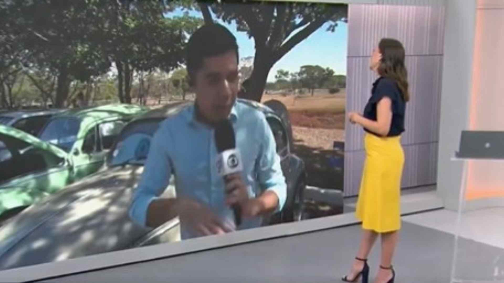 Repórter da Globo se confunde e comete gafe ao vivo