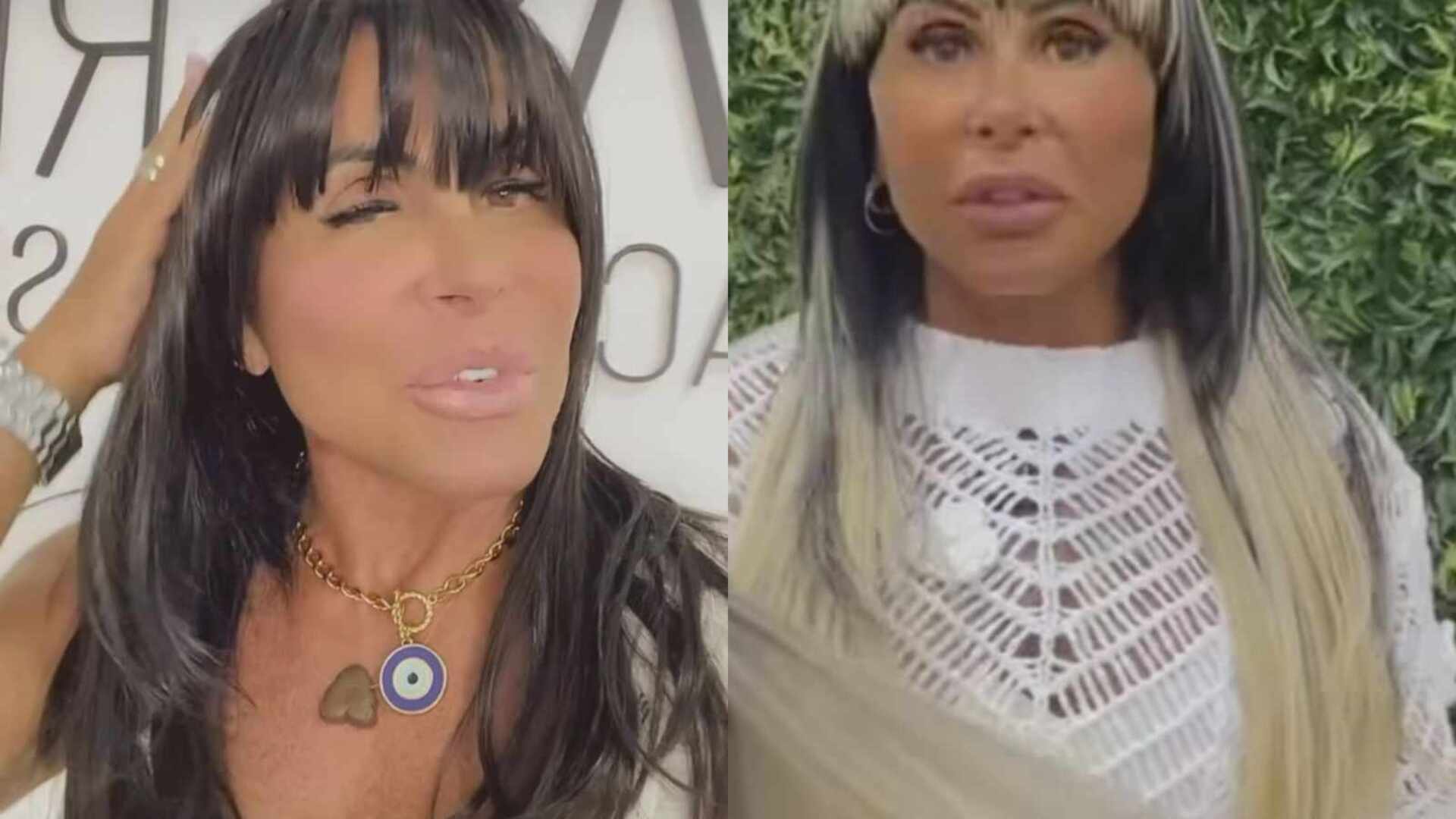 Gretchen causa com novo visual loiríssimo com franja