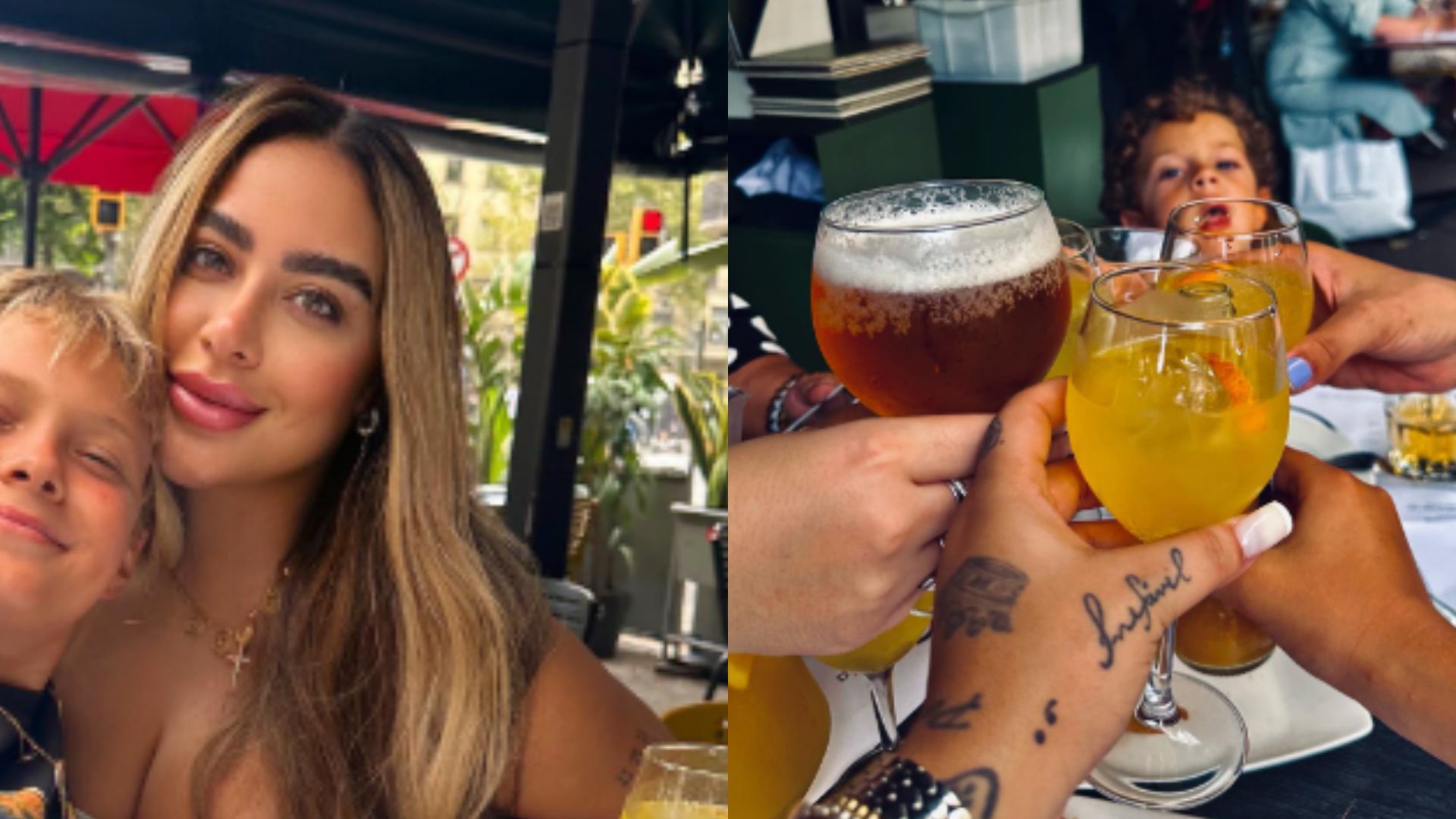 Irmã de Neymar Jr, Rafaella Santos passeia por Barcelona com sobrinho, Davi Lucca