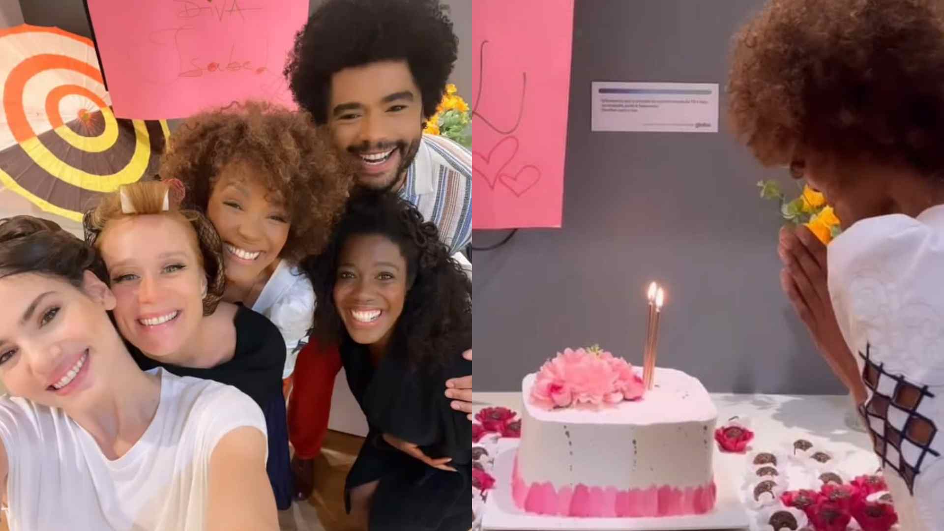 Isabel Fillardis é surpreendida pelo elenco de ‘Amor Perfeito’ ao fazer aniversário: “Gratidão”