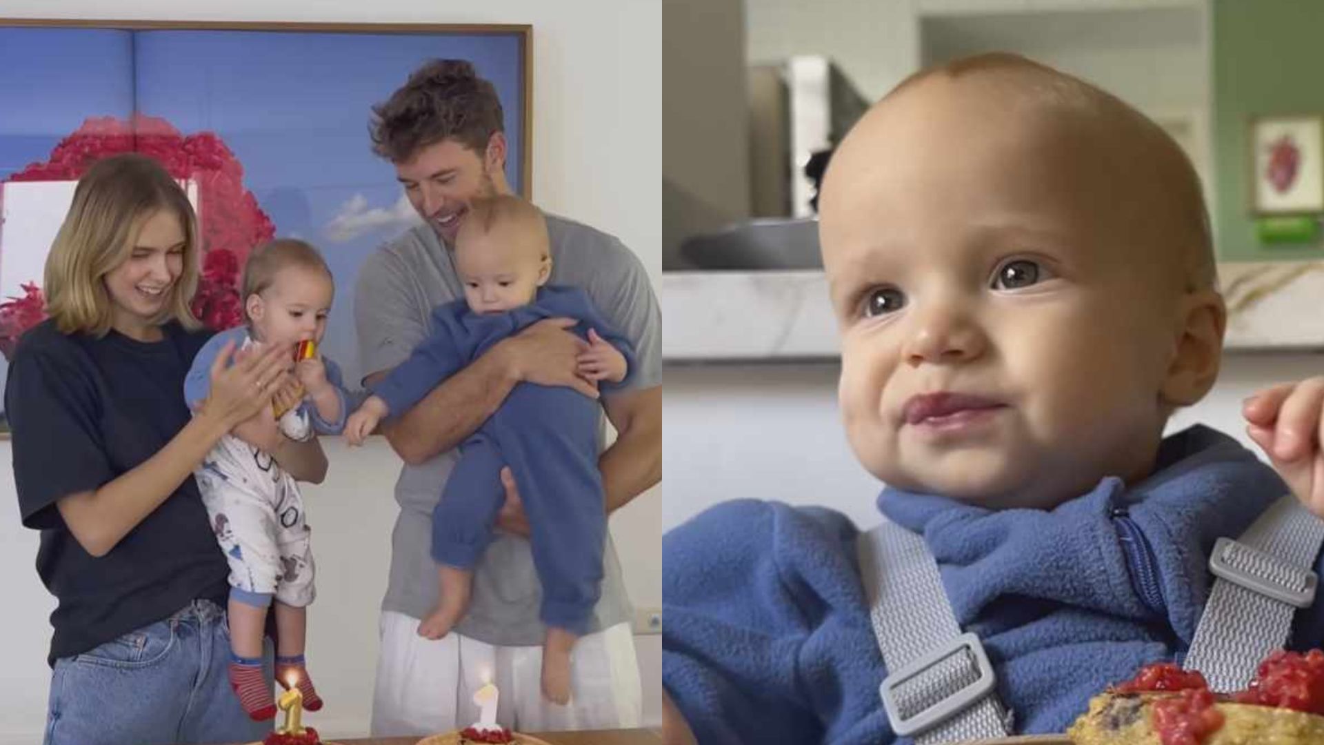 Isabella Scherer comemora 1 ano de filhos gêmeos com café da tarde especial