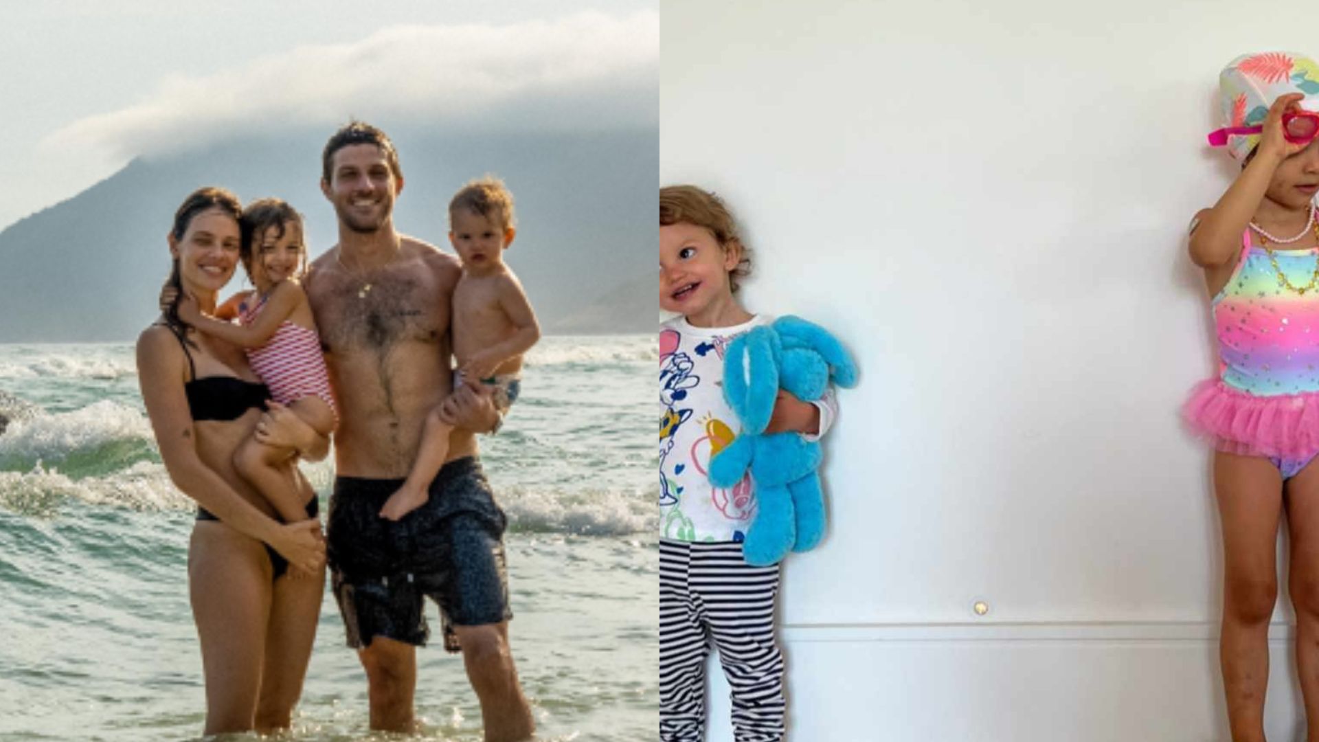 Laura Neiva encanta seguidores com fotos de seus filhos com Chay Suede