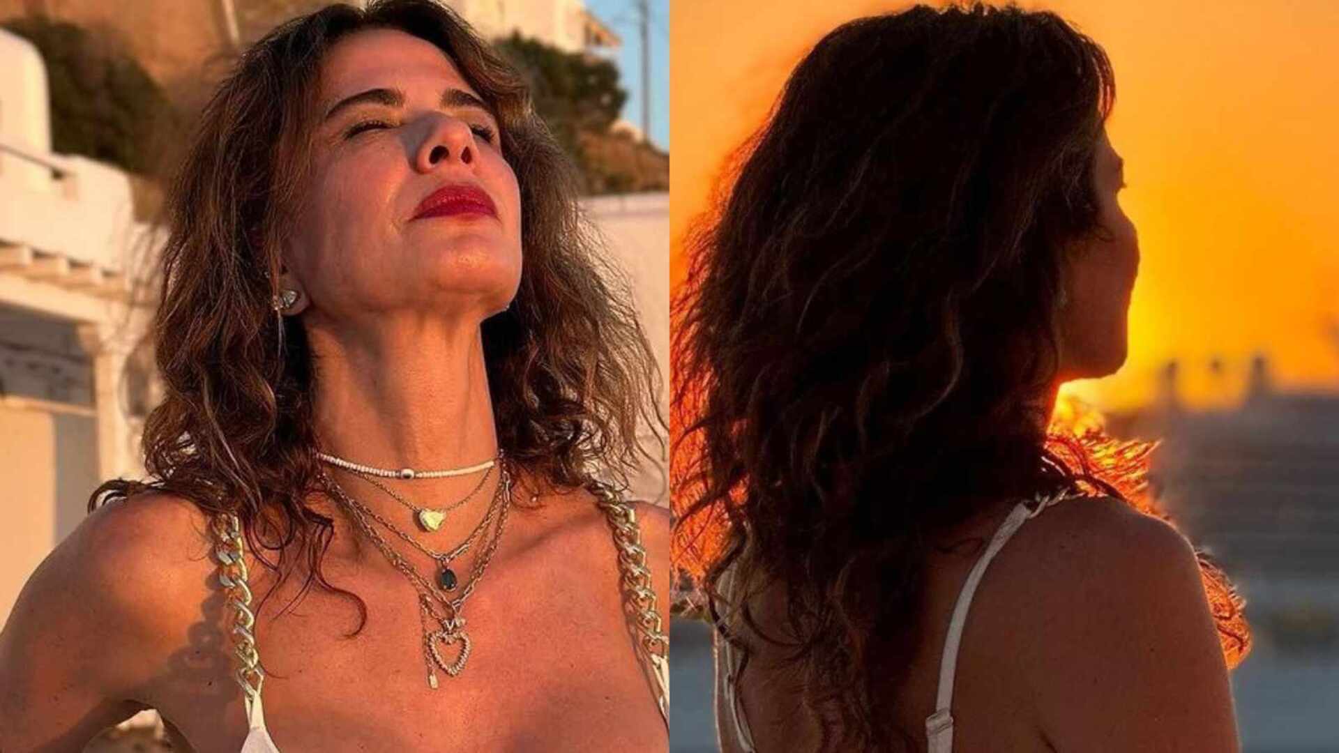 ‘Sem filtro’, avisa Luciana Gimenez ao exibir físico impressionante na Grécia