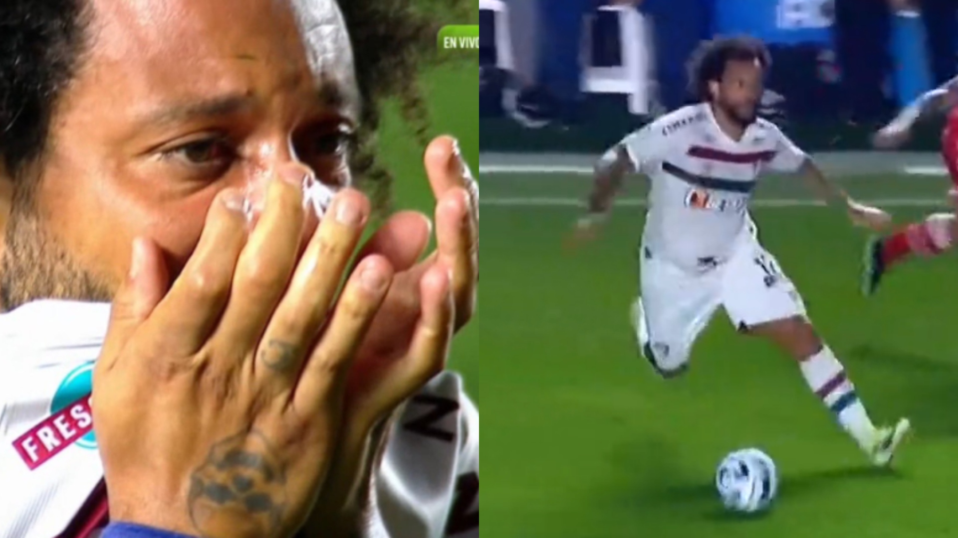 Marcelo, do Fluminense, é expulso após lance com cenas forte e sai chorando