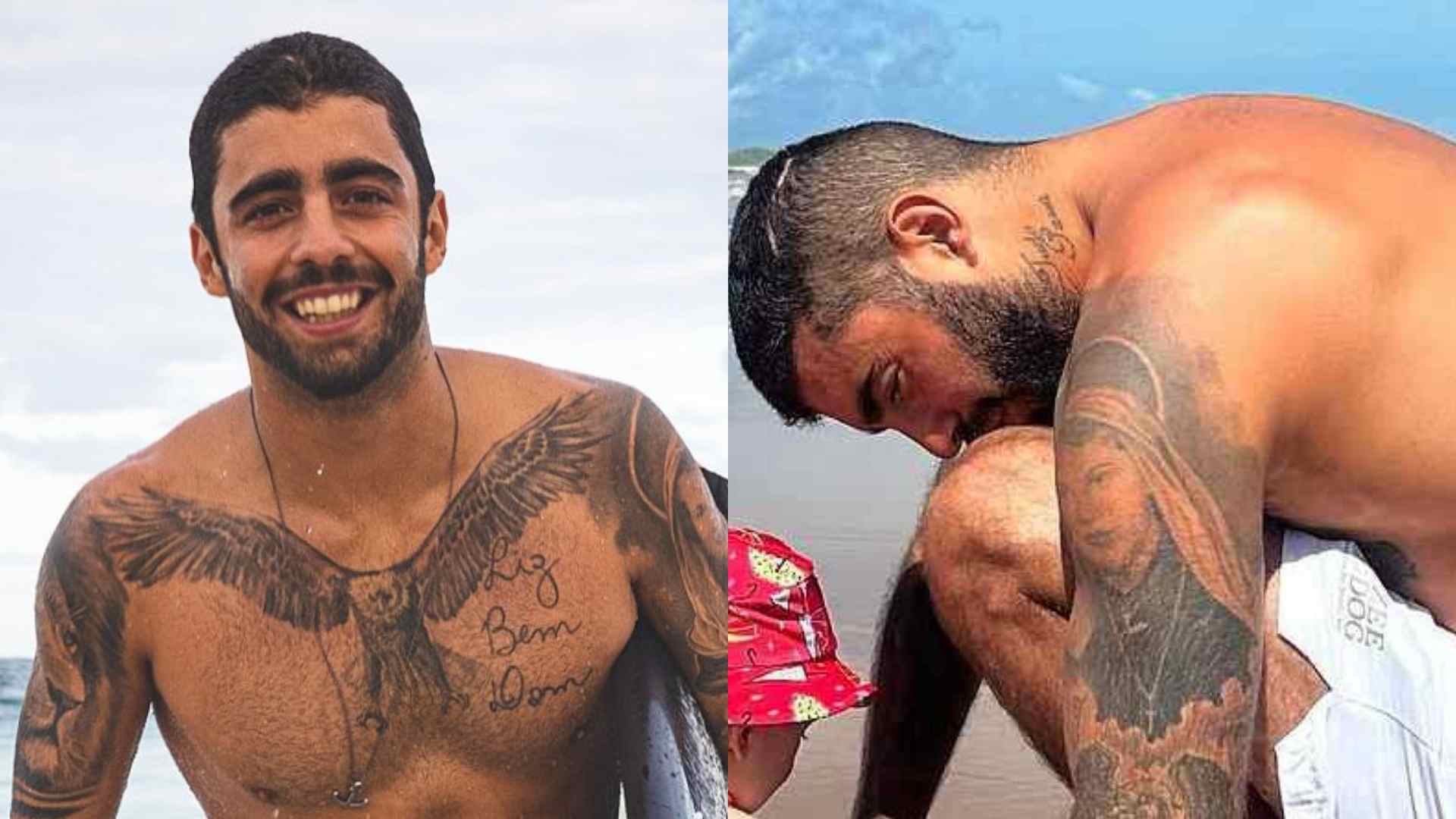 Pedro Scooby divide momento encantador com a filha caçula na praia: “Só vejo amo”