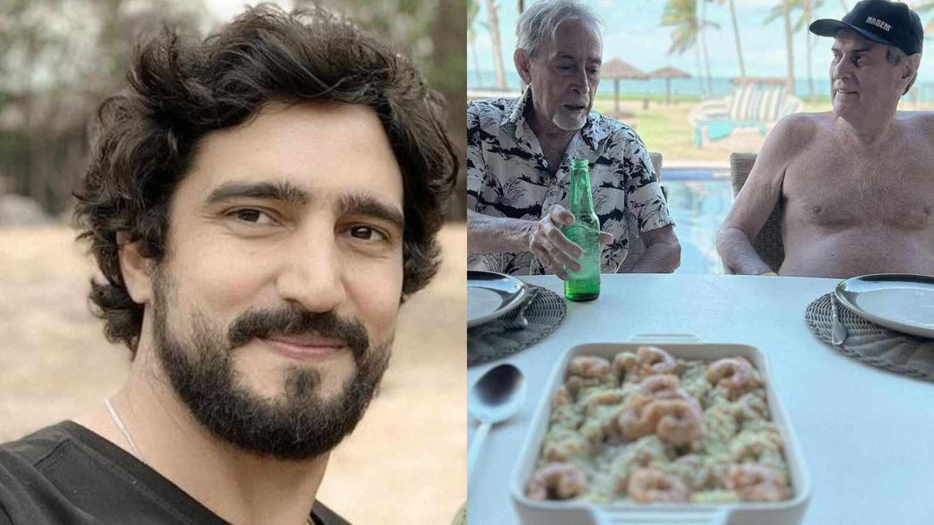 Renato Góes mostra que pai e padrasto são amigos: ”Grande exemplo”