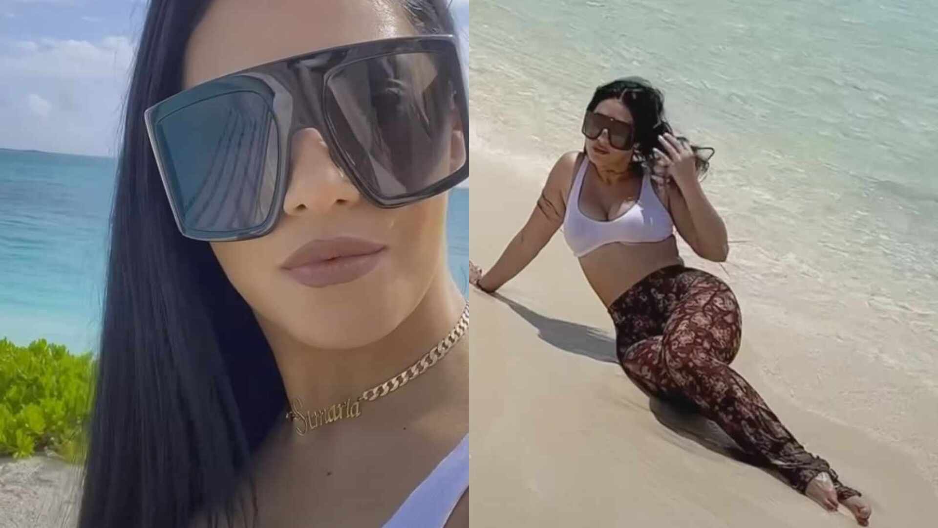 Simaria rouba a cena em dia na praia com os filhos: ”Nova vida”