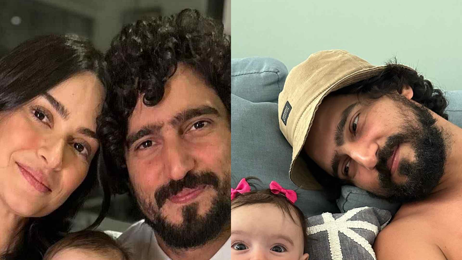 Thaila Ayala se derrete ao mostrar Renato Góes com a filha caçula, Tereza