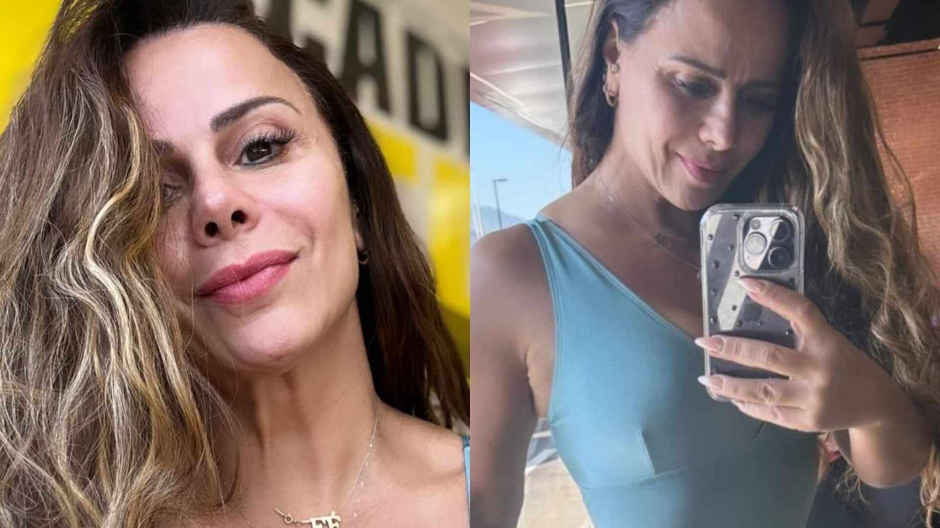 De macacão justíssimo, Viviane Araújo exibe curvas esculturais após lipo