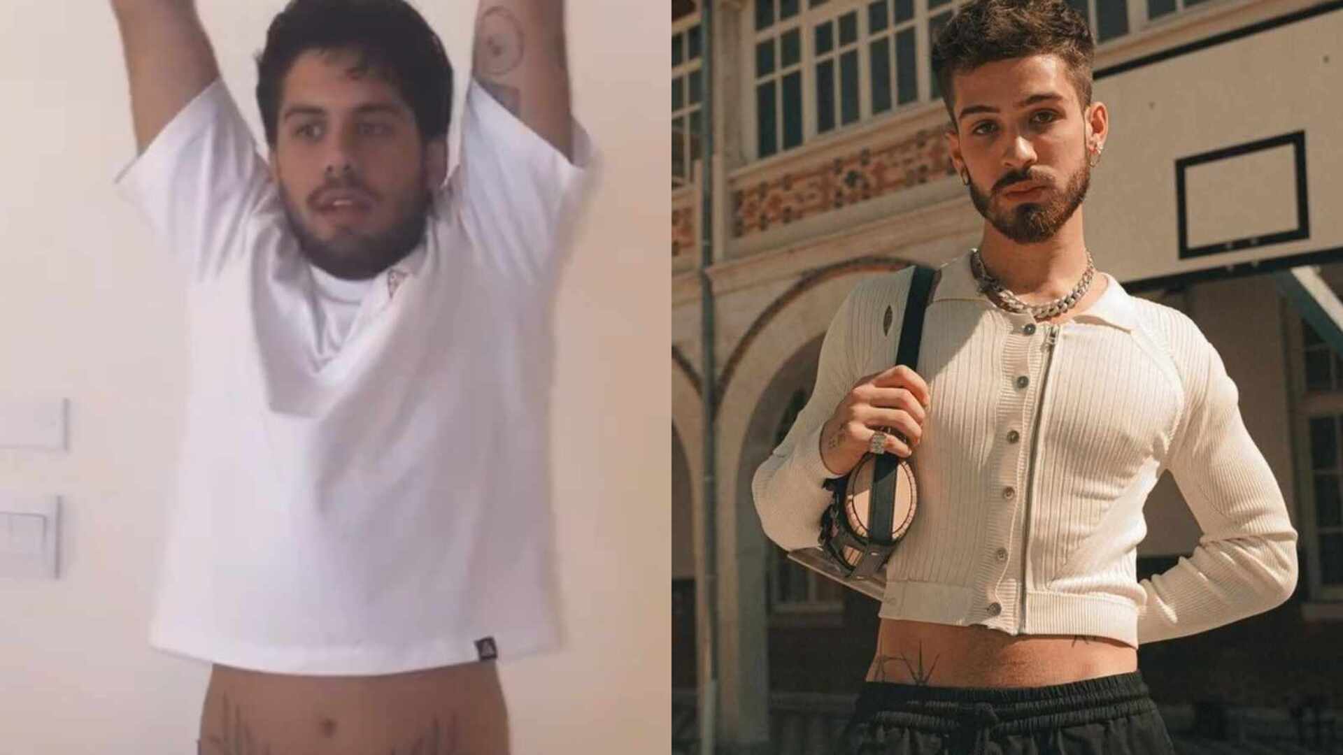 Zé Felipe usa camiseta curta em emergência e faz comparação: ”João Guilherme”