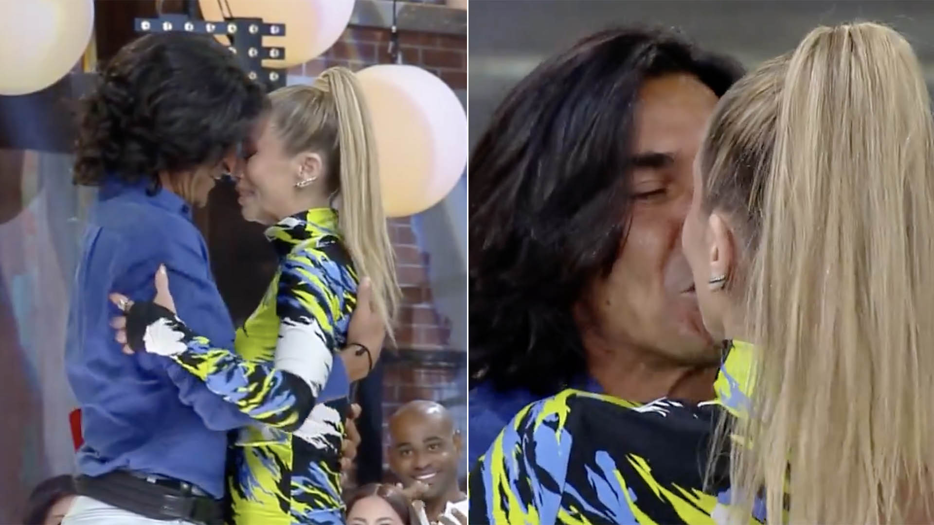Reataram?! André Gonçalves e Danielle Winits trocam selinho em A Fazenda 15