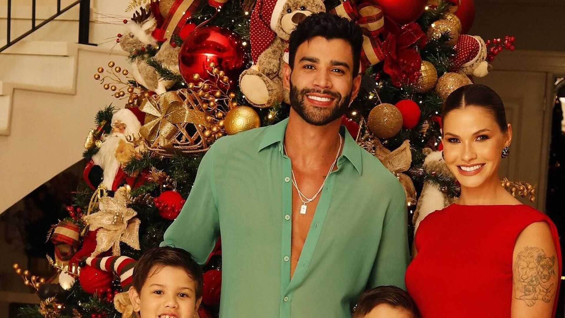 Andressa Suita e Gusttavo Lima se dividem ao combinarem looks com os filhos