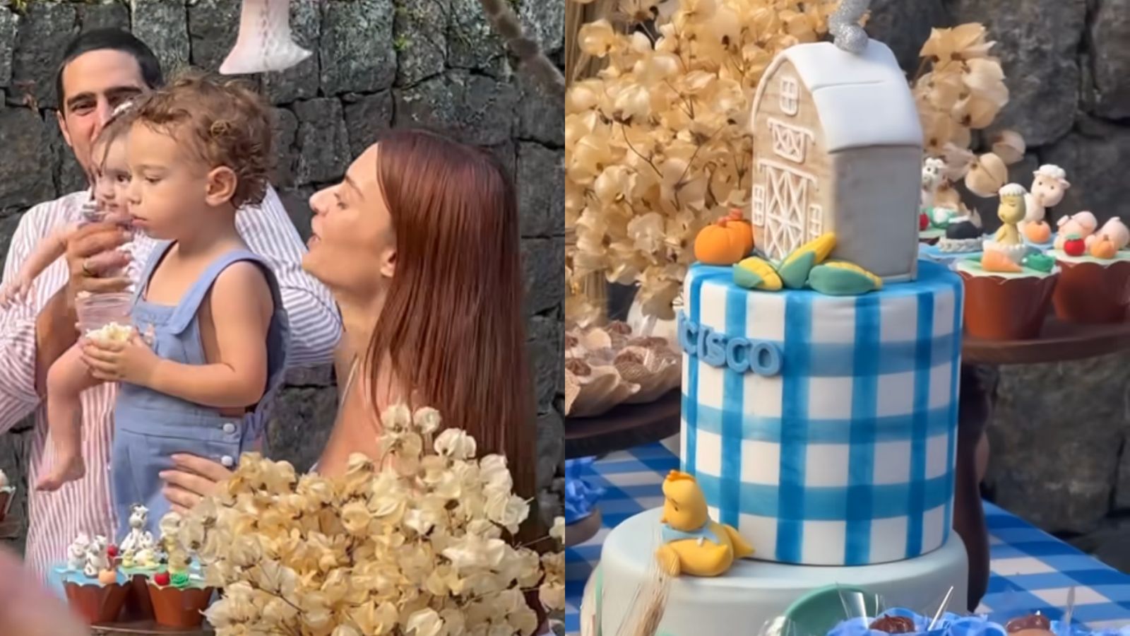 Thaila Ayala e Renato Góes celebram dois anos do filho em festão com amigos