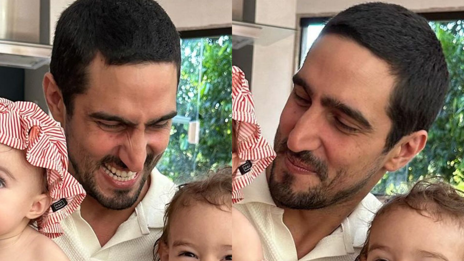 Renato Góes celebra aniversário de 37 anos ao lado dos filhos