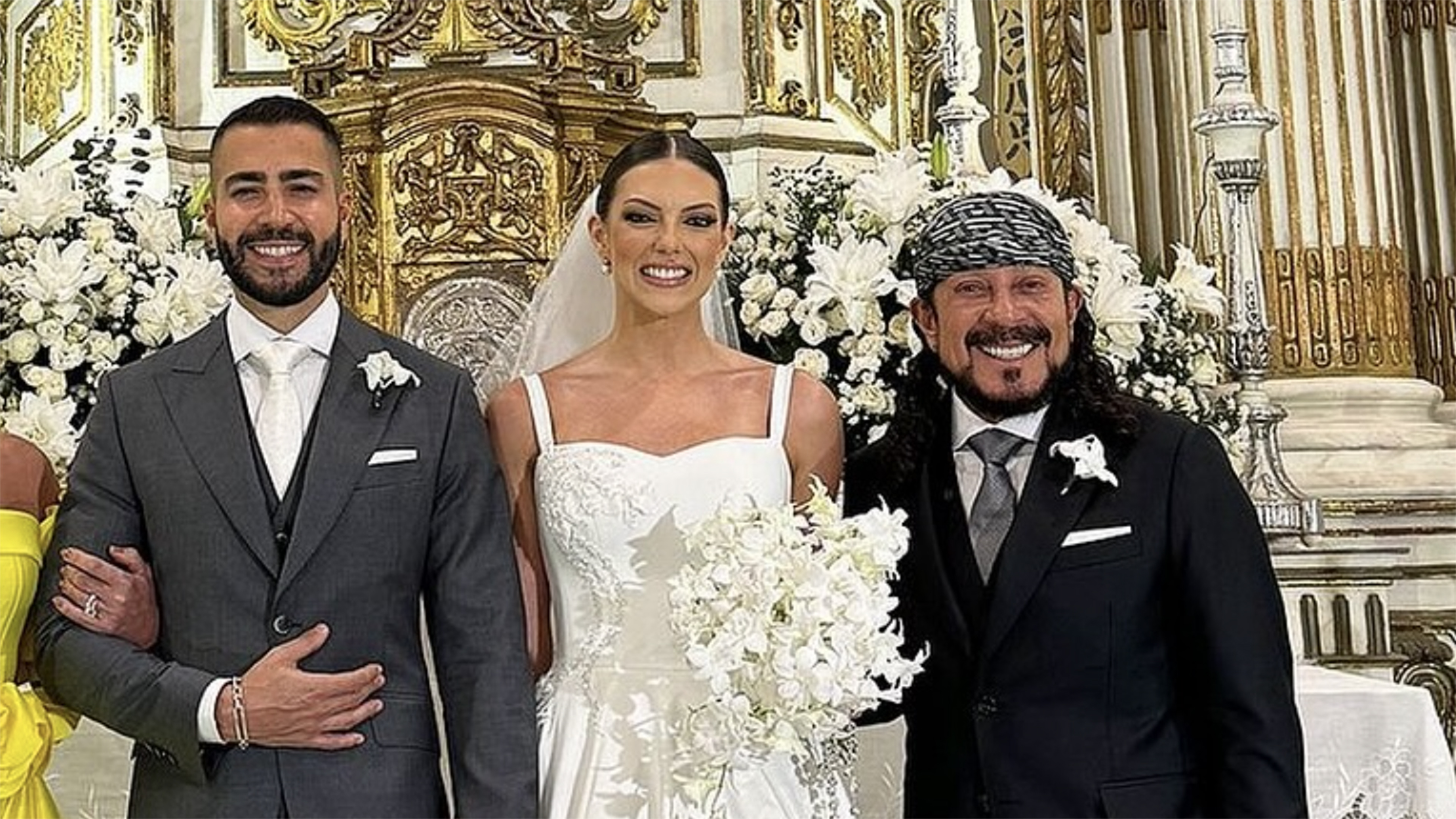 Bell Marques revela motivo para ter ido de bandana ao casamento do filho